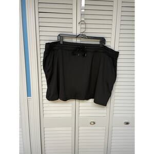 Tek Gear On-the-go mid rise skort solid black pockets women's plus size 3X